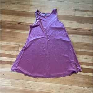 Velvet Pink Flowy Dress